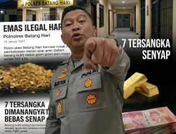“Polres Batang Hari ‘Gagu’ Soal Pembebasan 7 Tersangka Minerba dan Nasib Barang Bukti Emas”