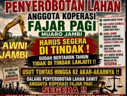 Dalih “Kawasan Hutan” Dipertanyakan, Panen Tanpa Izin Berlanjut: AWNI Jambi Desak Kepastian Hukum Kasus Koperasi Fajar Pagi